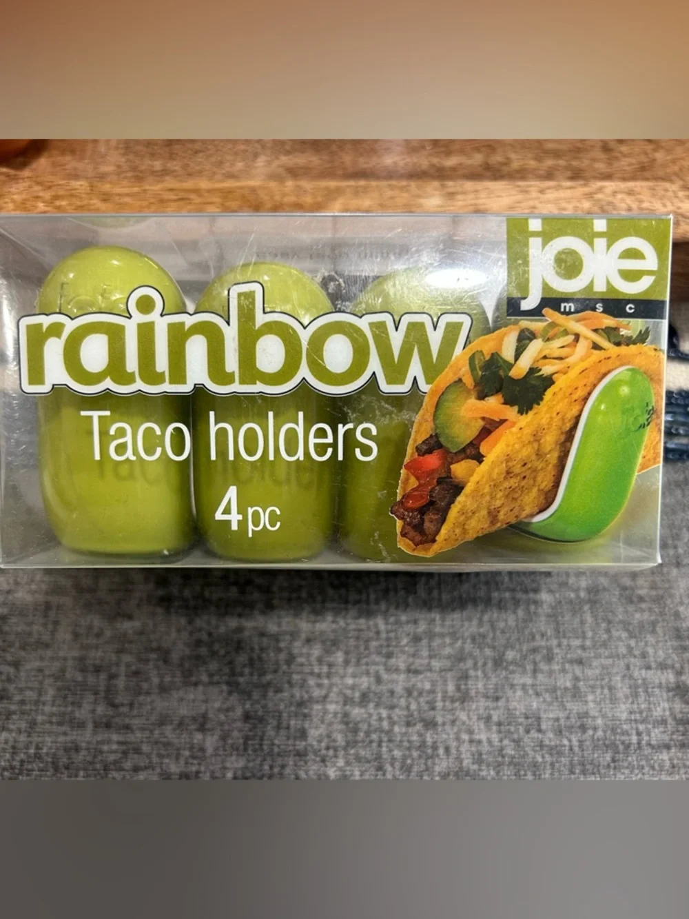 Rainbow Green Taco Holders - 4 Pc